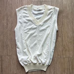 Vintage Perma-Press Cream Terry Vest